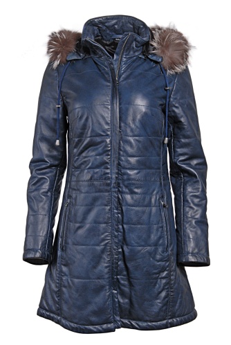 Dámský zimní kožený kabátek